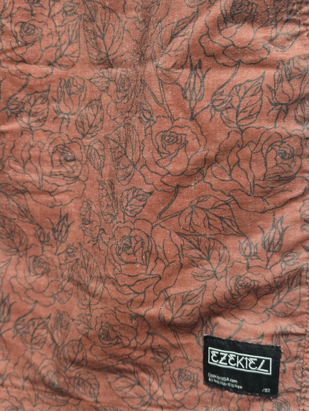 (5/$25) Ezekiel Red Floral Rose Swim Trunks Boardshorts - Size 34